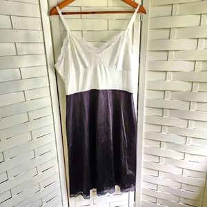 Vintage White & Black Sarah Smith Intimate Slip Dress